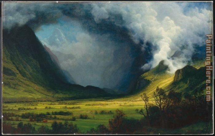 Storm In The Mountains painting - Albert Bierstadt Storm In The Mountains art painting